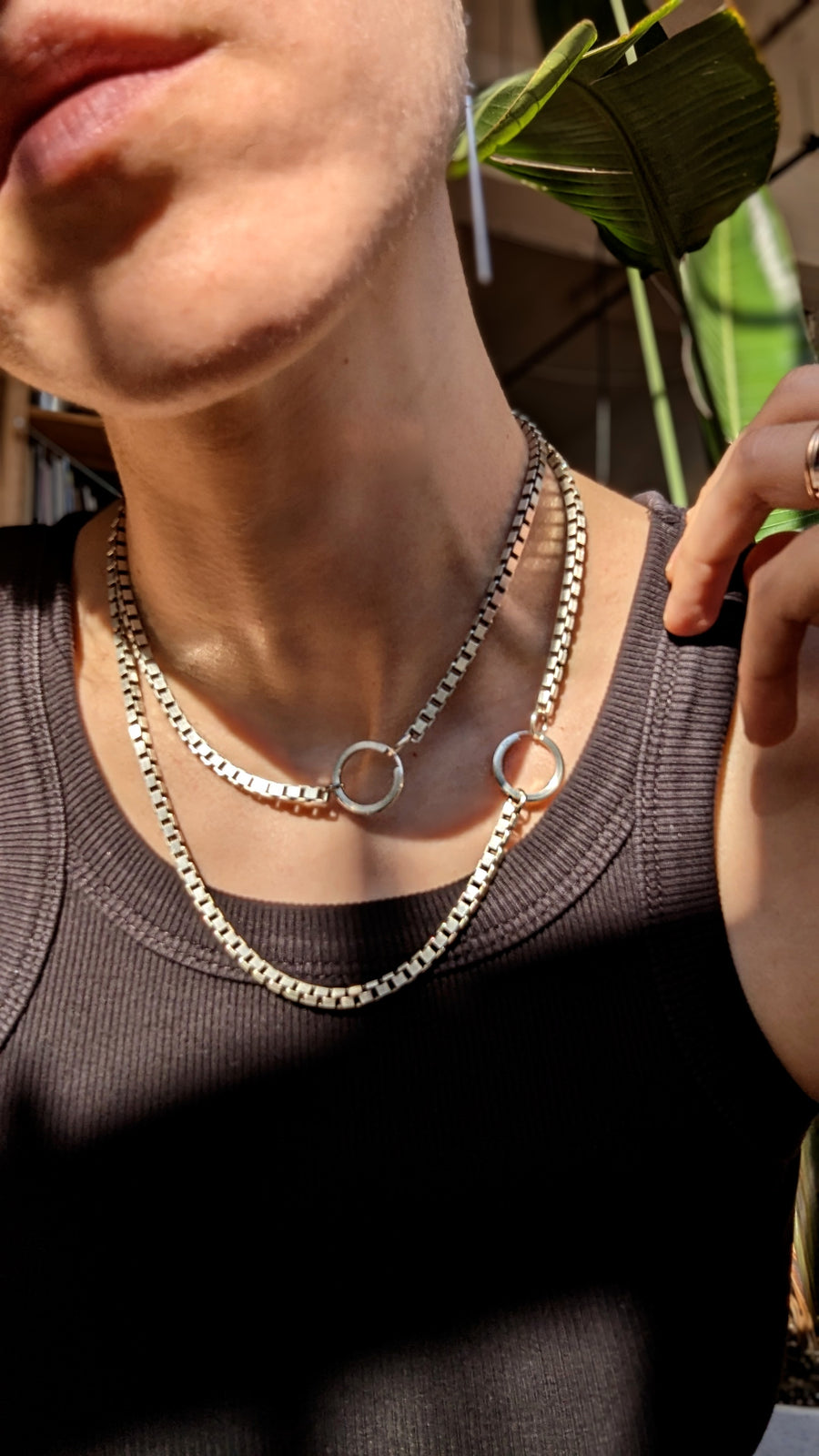 CO  Box chain necklace set