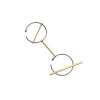 O1O1 modular earrings / gold + silver