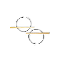 O1O1 modular earrings / gold + silver