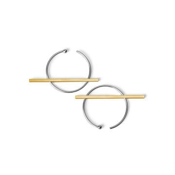 O1O1 modular earrings / gold + silver