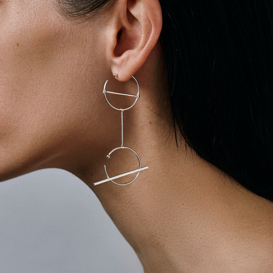 O1O1 modular earrings / silver